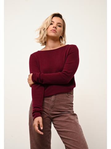 Just Cashmere Kaszmirowy sweter "Grace" w kolorze bordowym