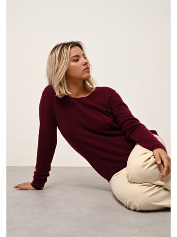 Just Cashmere Kaszmirowy sweter "Fiona" w kolorze bordowym