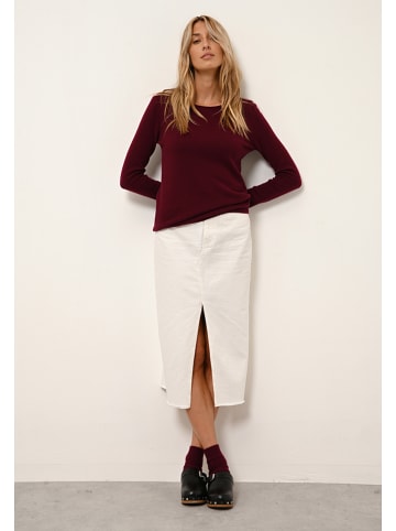 Just Cashmere Kaszmirowy sweter "Vivian" w kolorze bordowym
