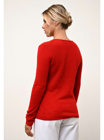 Just Cashmere Kaszmirowy sweter "Vivian" w kolorze czerwonym