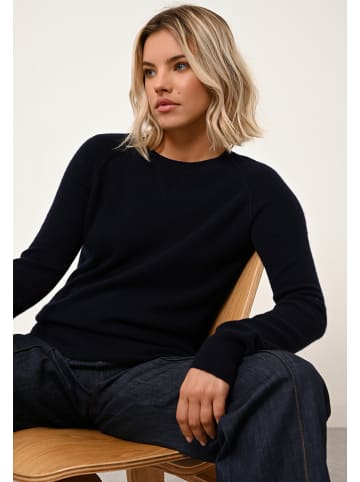 Just Cashmere Kasjmieren trui "Helen" donkerblauw