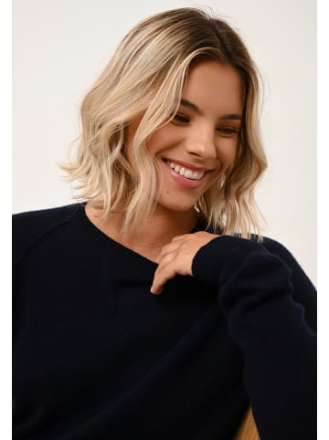 Just Cashmere Kasjmieren trui "Helen" donkerblauw