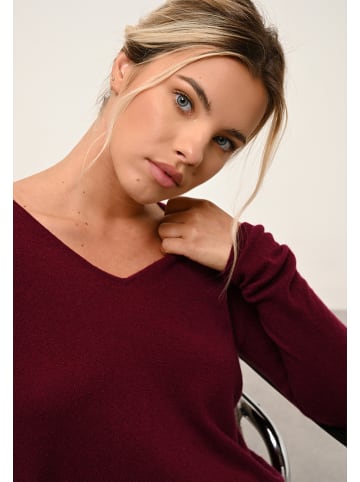 Just Cashmere Kaszmirowy sweter "Joan" w kolorze bordowym