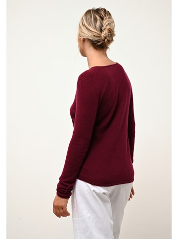 Just Cashmere Kaszmirowy sweter "Joan" w kolorze bordowym