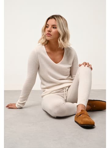 Just Cashmere Kasjmieren trui "Joan" wit