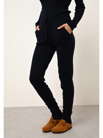 Just Cashmere Kaschmir-Hose "Wendy" in Dunkelblau