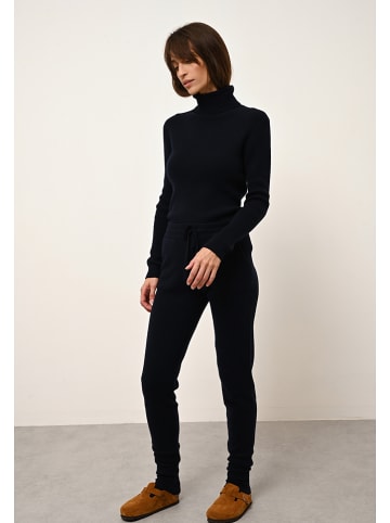 Just Cashmere Kasjmieren broek "Wendy" donkerblauw
