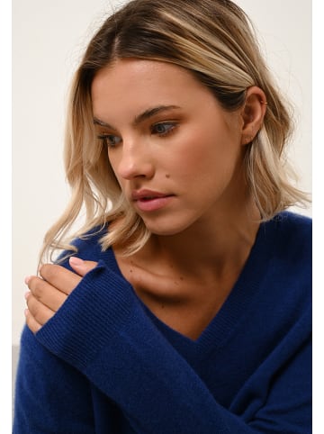 Just Cashmere Kasjmieren trui "Nora" blauw