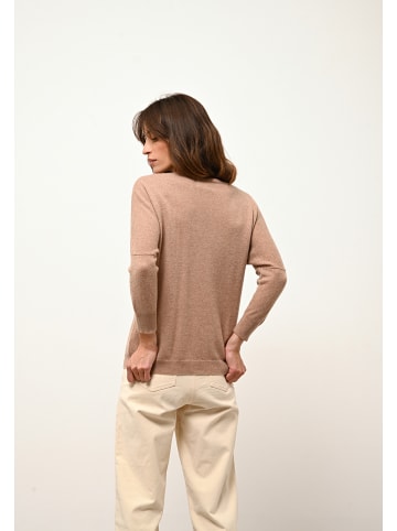 Just Cashmere Kaszmirowy sweter "Rebecca" w kolorze karmelowym