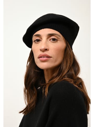 Just Cashmere Kaszmirowa czapka "Paris" w kolorze czarnym