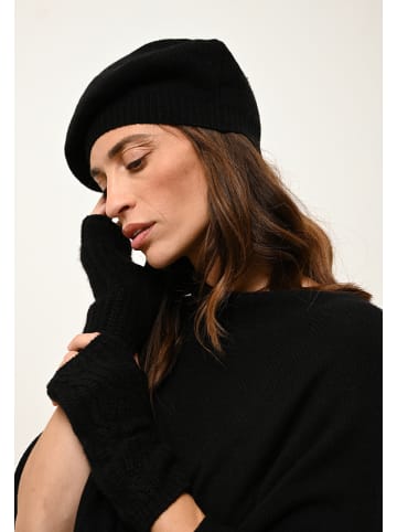 Just Cashmere Kaszmirowe mankiety "Bale" w kolorze czarnym