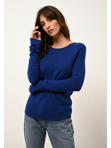 Just Cashmere Kasjmieren trui "Joyce" blauw