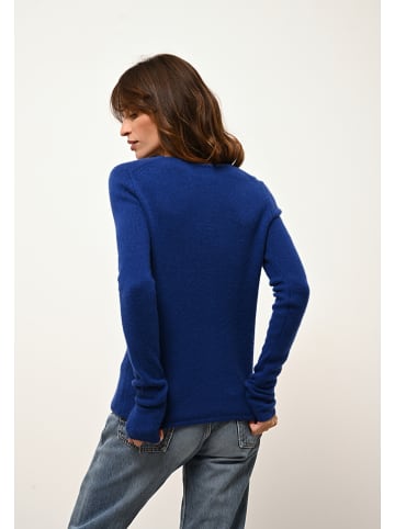 Just Cashmere Kasjmieren trui "Joyce" blauw