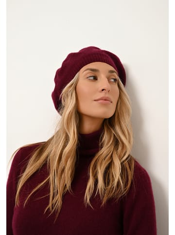 Just Cashmere Kaszmirowa czapka "Paris" w kolorze bordowym