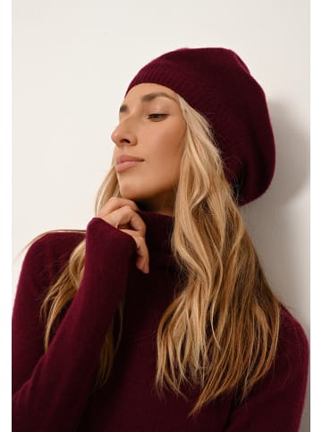 Just Cashmere Kaszmirowa czapka "Paris" w kolorze bordowym