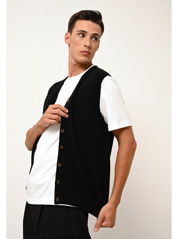 Just Cashmere Kasjmieren gilet "Lana" zwart