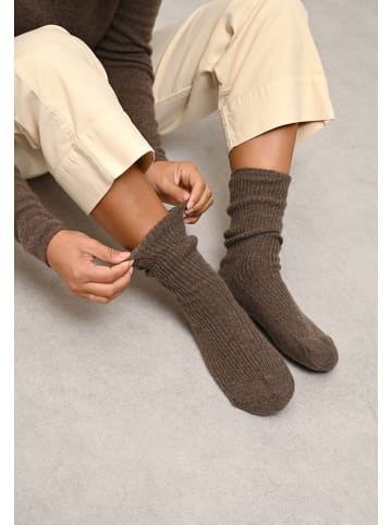 Just Cashmere Kaschmir-Socken "Dayaya" in Braun