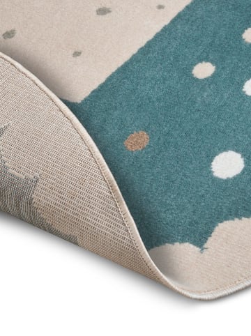 Hanse Home Kurzflor-Teppich "Crown" in Blau/ Creme