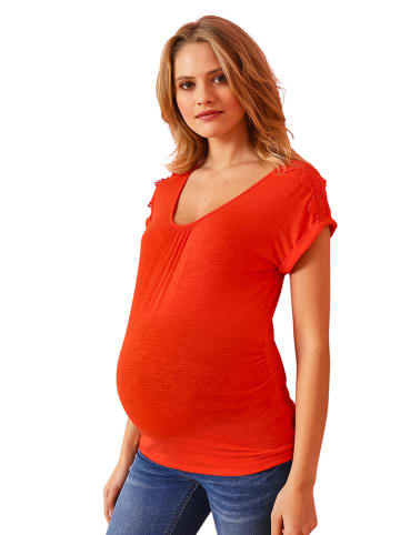 vertbaudet Bluzka ciążowa w kolorze czerwonym
