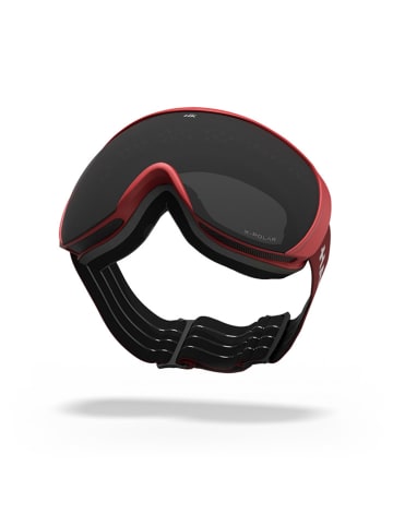 HANUKEII Gogle narciarskie "Aspen" w kolorze czarno-bordowym
