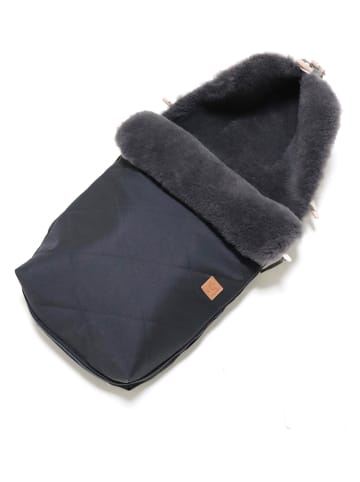 Kaiser Naturfellprodukte Lammfell-Fußsack "Natura Graphit" in Schwarz - (L)85 x (B)45 cm