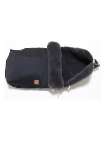 Kaiser Naturfellprodukte Lammfell-Fußsack "Natura Graphit" in Schwarz - (L)85 x (B)45 cm