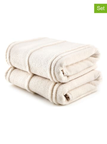 Elizabed 2er-Set: Handtücher in Creme