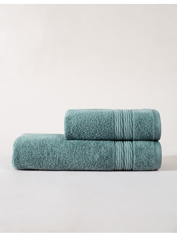 Elizabed 2-delige handdoekenset turquoise