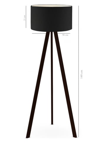 Opviq Lampa stojąca w kolorze czarnym - wys. 140 x Ø 38 cm