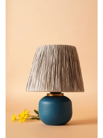 Opviq Tafellamp grijs/blauw - (H)27 x Ø 20 cm