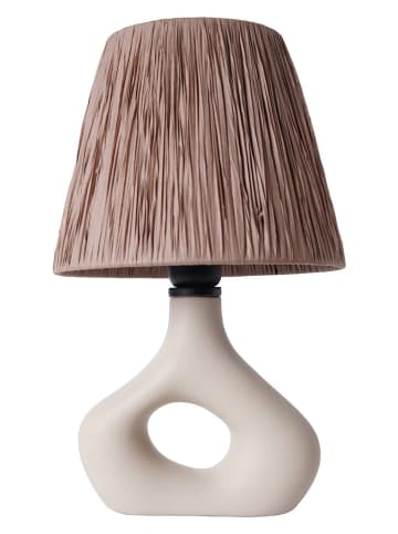 Opviq Tafellamp lichtbruin/crème - (H)40 x Ø 24 cm