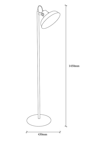 Opviq Lampa stojąca w kolorze czarnym - wys. 145 cm