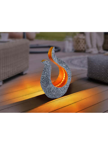 Globo lighting LED-Solarleuchte in Hellgrau/ Gold - (L)23,5 x (B)11 x (H)34,5 cm