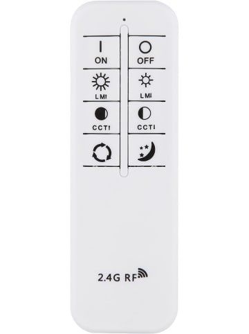 Globo lighting LED-Deckenleuchte "Jacks" in Weiß/ Hellbraun - (L)58 x (B)50 x (H)10 cm