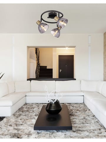 Globo lighting Deckenleuchte "Jay" in Schwarz/ Gold - (H)17,5 x Ø 25 cm