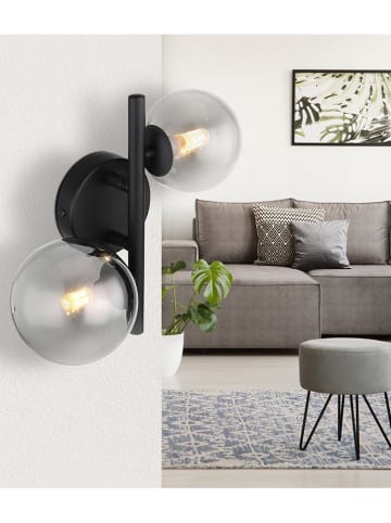 Globo lighting LED-Wandleuchte "Riha" in Schwarz - (L)24 x (B)25 x (H)12,5 cm