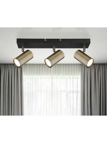 Globo lighting Deckenleuchte "Robby" in Schwarz/ Gold - (L)41 x (B)6 x (H)12cm