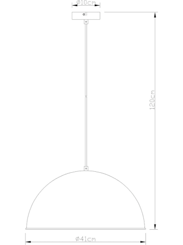 Globo lighting Hängeleuchte "Xirena I" in Schwarz/ Gold - (H)120 x Ø 41 cm