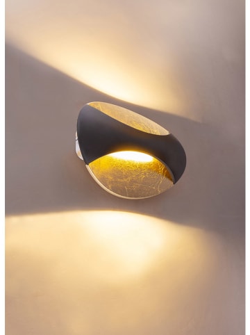 Globo lighting Ledwandlamp "Alexandra" zwart/goudkleurig - (B)21 x (H)15 cm