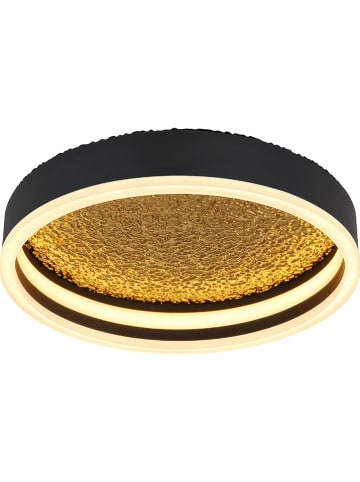 Globo lighting LED-Deckenleuchte "Hedi" in Gold/ Schwarz - (H)7,5 x Ø 30 cm