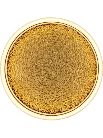Globo lighting LED-Deckenleuchte "Hedi" in Gold/ Schwarz - (H)7,5 x Ø 30 cm