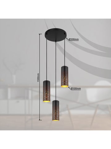 Globo lighting Lampa wisząca "Crocky" w kolorze czarnym - wys. 150 x Ø 34 cm