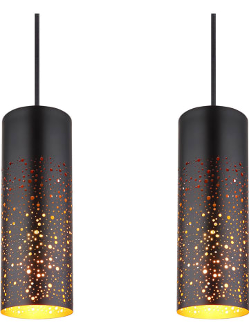 Globo lighting Hängeleuchte "Crocky" in Schwarz - (L)80 x (B)10 x (H)150 cm 