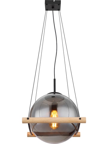 Globo lighting Hängeleuchte "Leona" in Schwarz/ Hellbraun - (L)33,5 x (B)35 x (H)120 cm