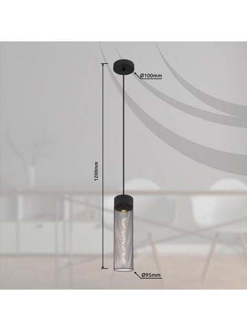 Globo lighting Hängeleuchte "Hans" in Schwarz - (H)120 x Ø 10 cm