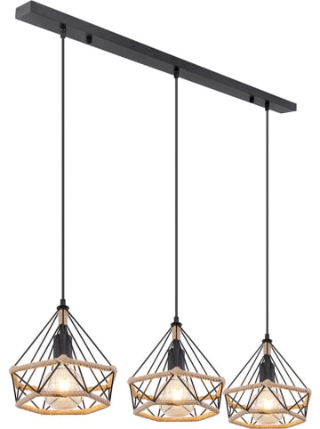 Globo lighting Hängeleuchte "Ulleu" in Schwarz - (L)100 x (B)25 x (H)120 cm