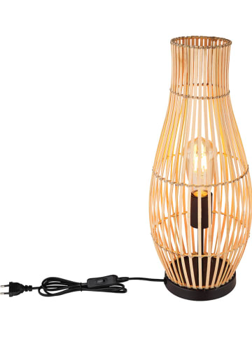 Globo lighting Tafellamp "Laglio" lichtbruin/zwart - (H)47,5 x Ø 19,5 cm