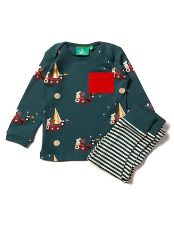 Little Green Radicals 2-delige outfit "Stormy Seas" groen