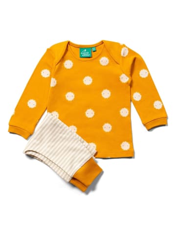 Little Green Radicals 2-delige outfit "Solar Powered" crème/geel