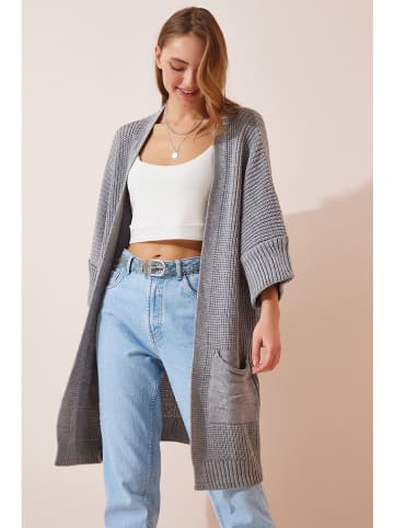 Happiness Istanbul Longcardigan in Grau